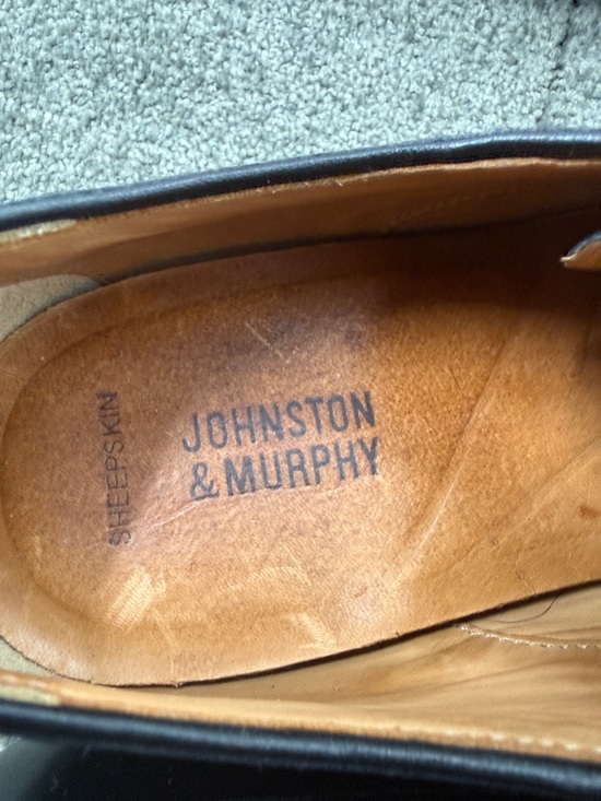 Johnston & Murphy Shoes Mens 8.5 Black Leather Lace Oxford Derby Loafer main image 4
